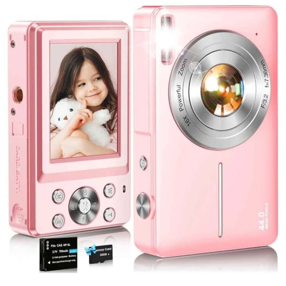 Pink Digital Camera with Screen